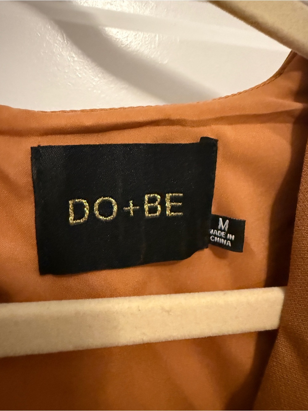 DO+BE Rust-Brown Puff Sleeve V-Neck Mini Dress - Picture 3 of 6